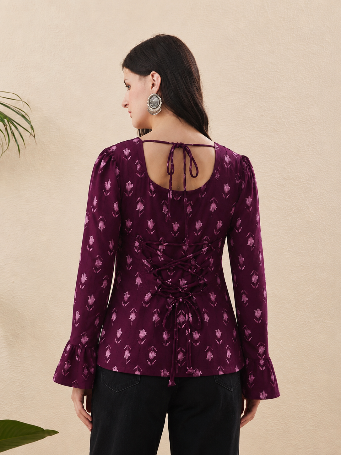 Coral Brown Rayon Designer Short Kurti