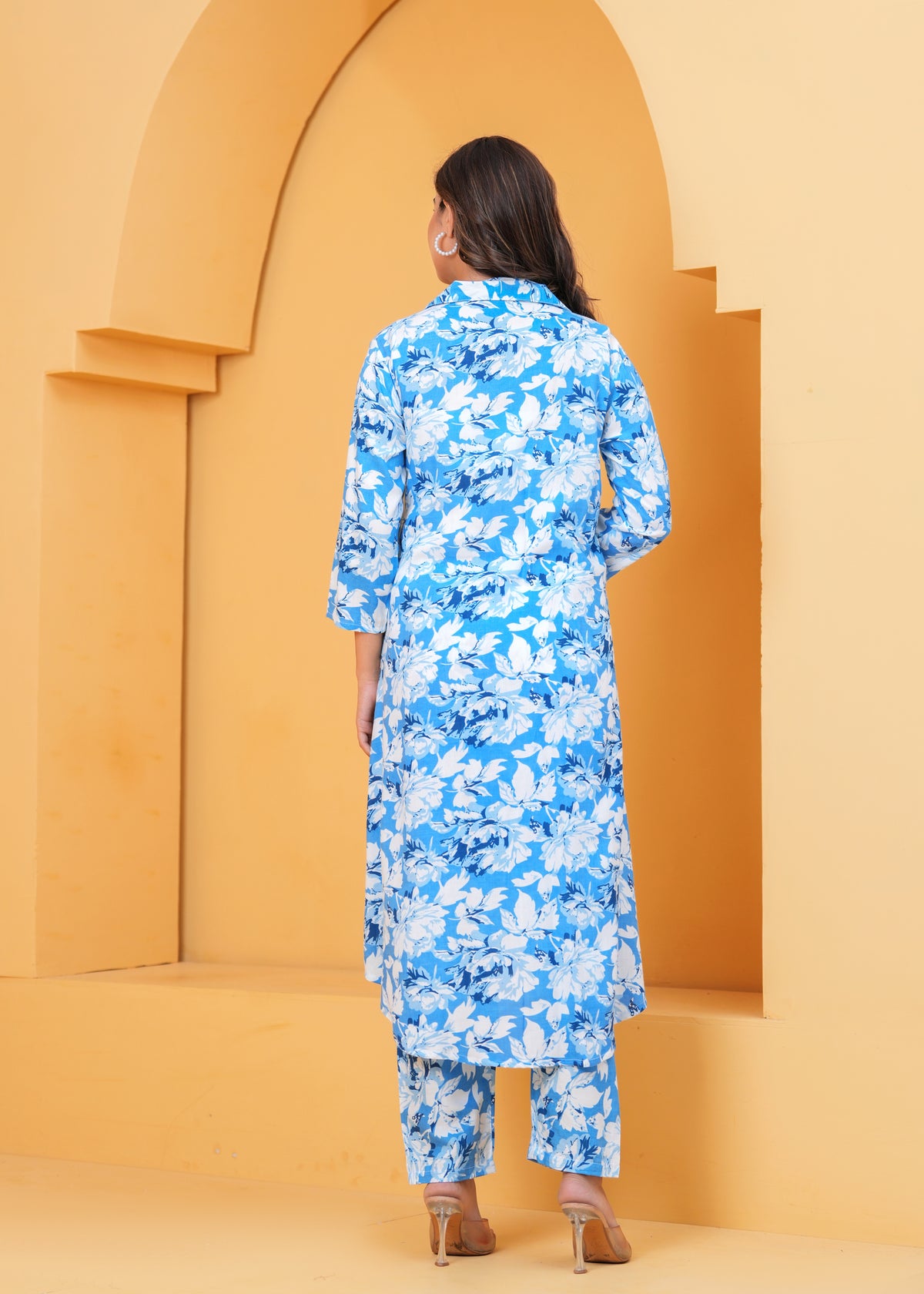 Noor X Women's Rayon Blue Anahita Afghani Suit Set