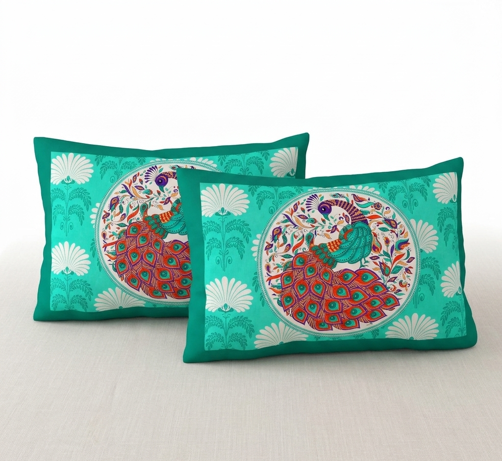 Pack Of 1 Jaipuri Handblock Handprinted 100% Cotton Double Size Bedsheet