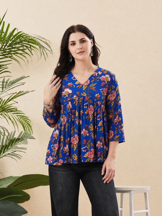 Aqua Shallotte Blue Top