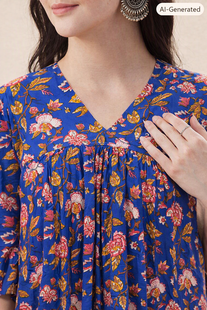 Aqua Shallotte Blue Top