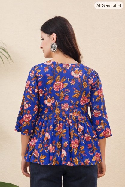 Aqua Shallotte Blue Top