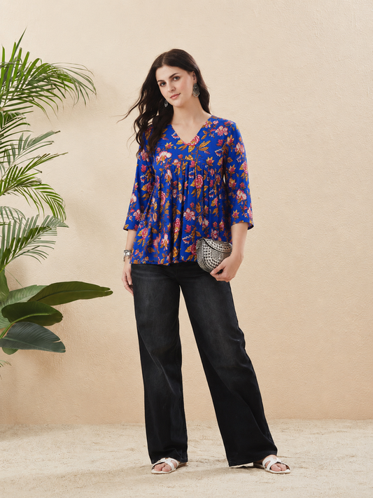Aqua Shallotte Blue Top