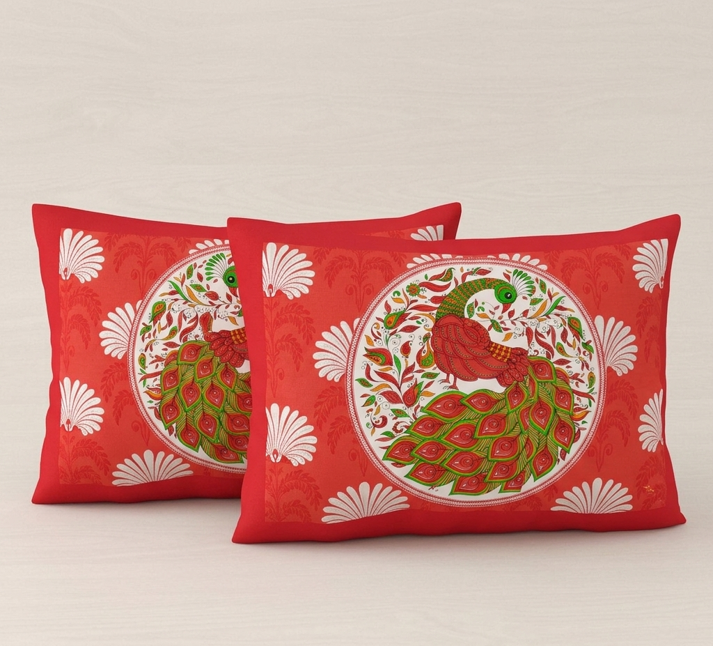 Pack Of 1 Jaipuri Handblock Handprinted 100% Cotton Double Size Bedsheet