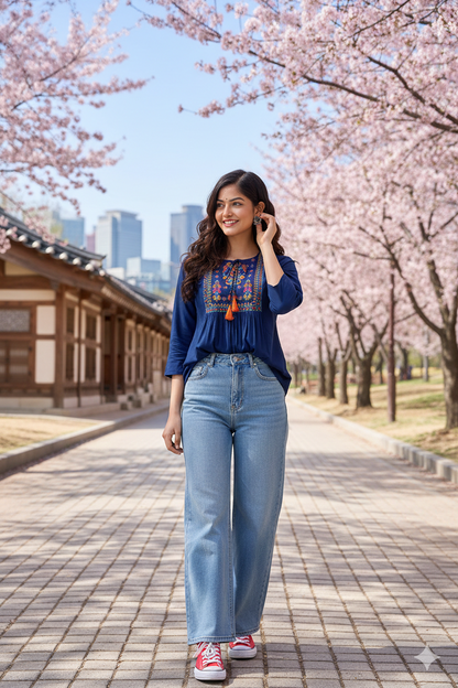Zaishka Embroidered Top
