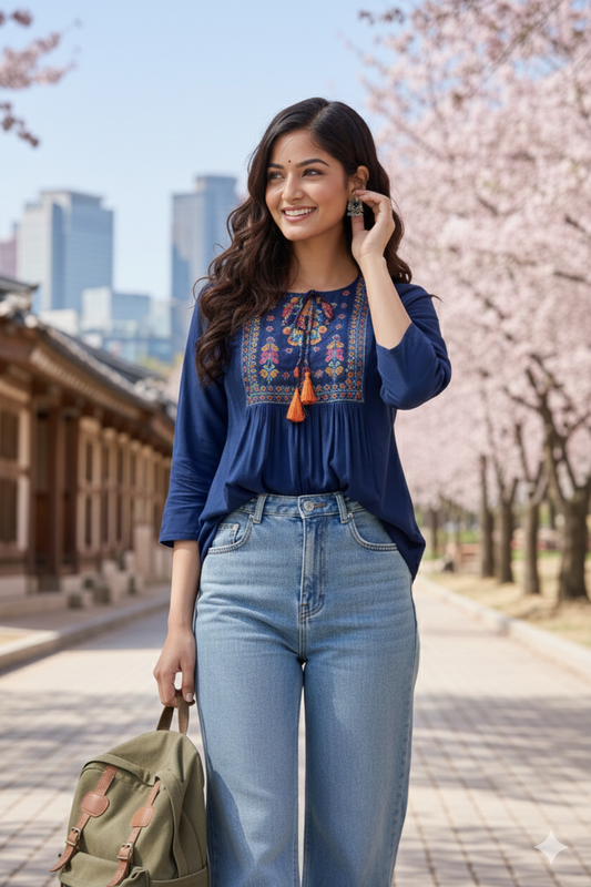 Zaishka Embroidered Top